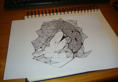 Clair de lune animal design handmade illustration sketch textile