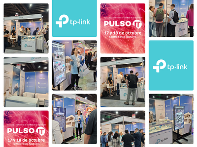 Stand de TP-Link en Pulso IT 2024 booth design branding event graphic design