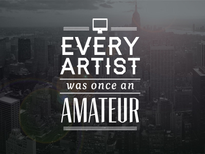 Typography Quote artist debut design graphic shot typography