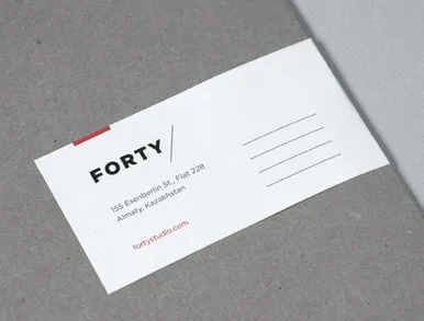 Forty Studio envelope identity