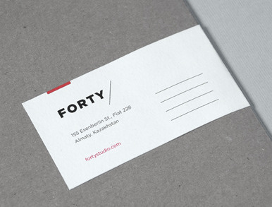 Forty Studio envelope identity