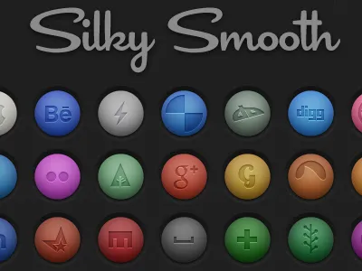 45 Free Social Icons PSD free icons psd silky smooth social