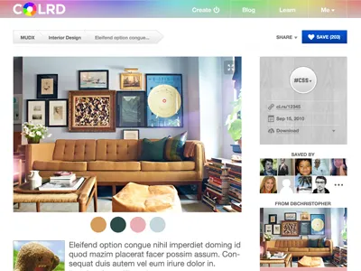 Detail Thumb detail page interface website