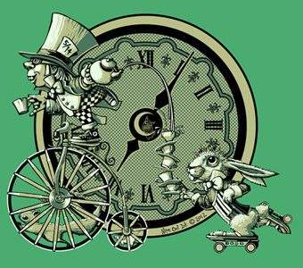 the mad hatter fantasy illustration t shirt