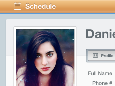 Profile Page Full app button calendar class clean clear date day design gui hover icon management minimal minimalist month page profile room schedule school sidebar simple time today type ui web week