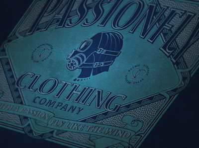 Tobacco blue distressed fashion grunge mustard old passionfly retro t shirt tee tin vintage