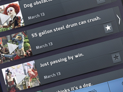 Video App WIP app blue dark iphone list video