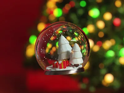 Merry Christmas and Happy New Year! 3d animation astronaut blender3d branding christmas christmas card christmas tree cinema4d design glass logo motion design new year pixel pixelart present render ui