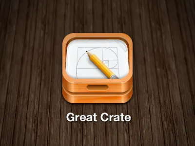 Great Crate iOS icon ios pencil wood