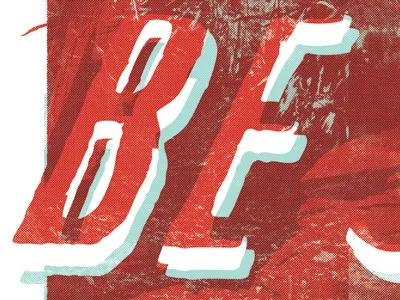 Forces of nature 18x24 forces of nature halftones screenprint