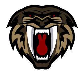 Sabertooth fangs fun illustration lion logo tiger
