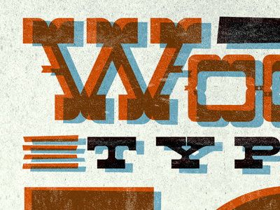 Wood Type is your Friend ink letterpress lost type multiply poster type typography wood