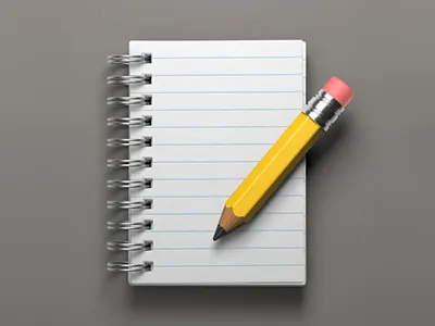 Notepad Icon notepad paper pencil