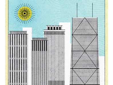 62 buildings sky skyscrapers sun