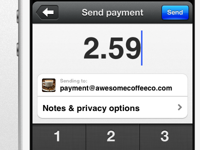 Send payment ios iphone payment settle