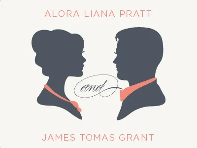 Southern Chic Wedding Suite borders braizen invitation invite modern navy peach silhouette type wedding wedding branding