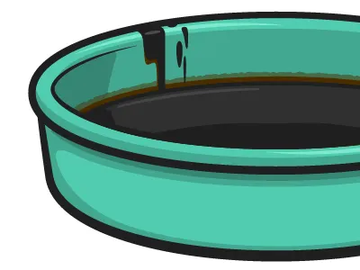 Oil illustration oil pan vector