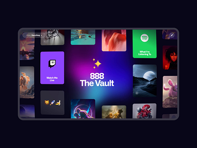 Yat NFT Gallery animation blockchain crypto design emoji gallery gradient grid links minimal motion graphics nft portfolio scroll ui user page ux website yat