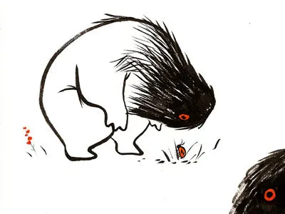 Heep brush character design heep ink wonderful mountain