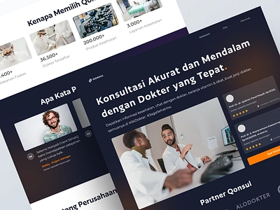 Qonsul - Consultant Doctor Websit Design animal animation app branding design grap icon illustration illustrator logo mockups typography ui ux vector web website