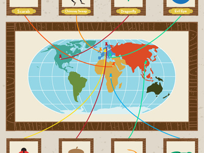 Lucky Map aldine charm infographic lost type luck lucky map neutra pin st. patricks day tac wood world