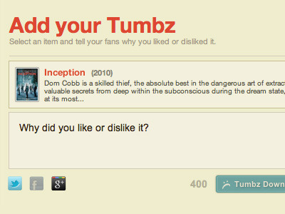 New Add Your Tumbz (selected mode) button form icon movie social ui