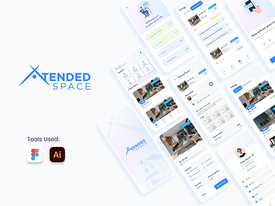 Xtended Space II UI/UX design figma graphic design gurugram illustration india interaction design logo photoshop ui