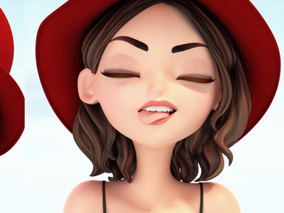 Photomaton 3d cg character design cute photo booth photomaton sexy summer