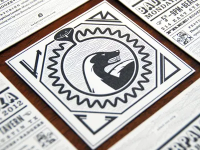 Letterpress Coasters/Tickets badger palooza coasters honey badger lettering letterpress patterns snake