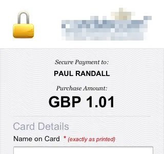 Mobile view of a adaptive online payment page for [REDACTED] adaptive mobile payment responsive