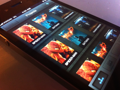 New App for personal video app gui ibook icons iphone mutant milk top bar user interface wood