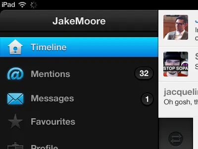 Twitter for iPad ios ipad twitter ui