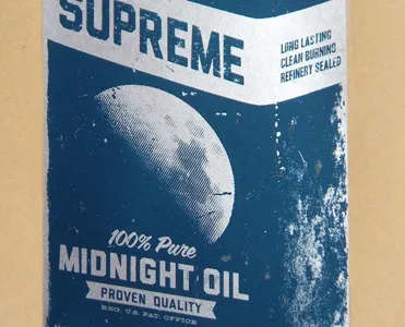 Midnightoil Blue screenprint