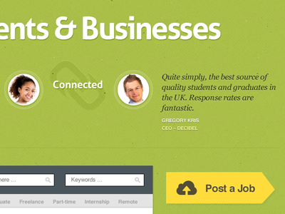 Homepage V2 homepage job board jobs students