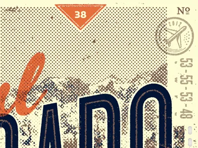 Been Everywhere airplane colorado everywhere illustration mountains numbers seal stamp type