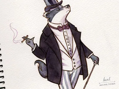 Victoria Menagerie animals lettering victorian watercolor