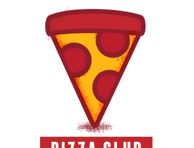 pizza club illustration logo pizza
