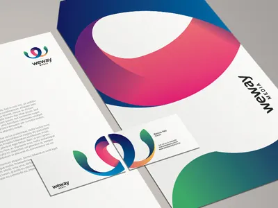 Weway Media - Corporate Stationery ali branding brasil brazil business card c6 envelope colorful corporate identity doublesided effendy envelope letterhead logo media stationary stationery thomas vibrant visiting card weway