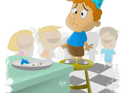 "Too Late" cake cartoon illustration late lostimagination