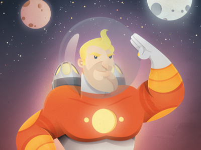 Intergalactic! character illustration mascot vector