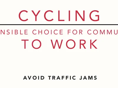 Cycling to Work bicycle british cycling poster work