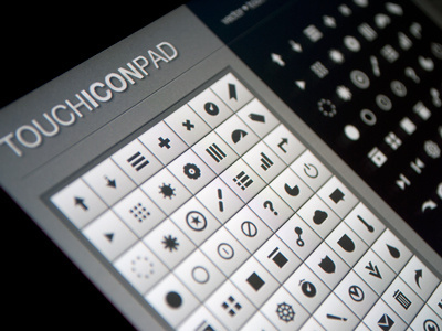 Touch Icon Pad Final app glyphs icons ipad iphone web white