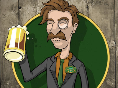 Mug Club Seal beer illustration logo moustache seal