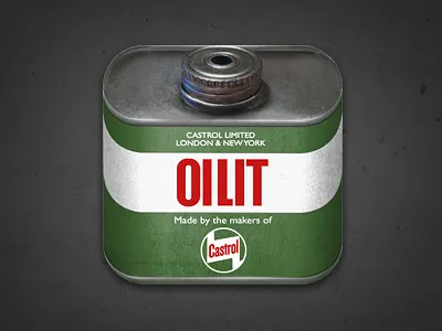 Castrol Oilit Icon app can castrol environment green icon ios logo oil texture
