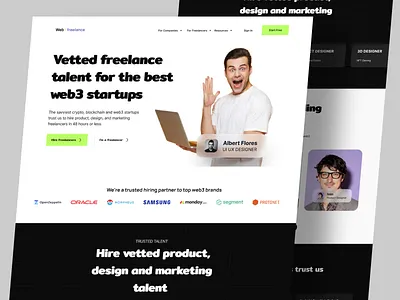 Web3 Freelance Marketplace branding freelance freelancing graphic design hire hire talent marketplace talent ui web3 web3 freelance web3 freelance marketplace web3 marketplace webdesign