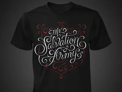 TSA WARdrobe tee coffee made me do it design hand drawn lettering shield simon ålander t shirt tee the salvation army typography wardrobe
