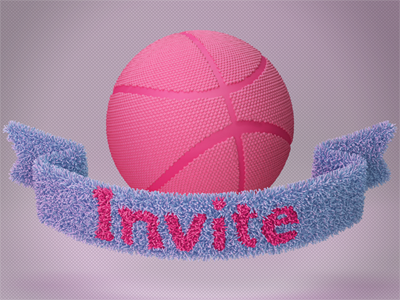 Dribbble Invite 3d ball c4d concurso draft dribbble dribbble invite giveaway invitations invite logo prospect vrayfur website