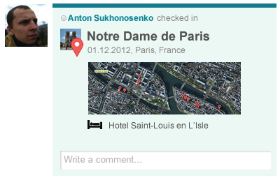 Extended Checkin feed travel ux