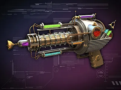 Raygun 3d illustration raygun