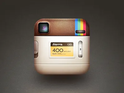 the back of the instagram icon. icon instagram ios